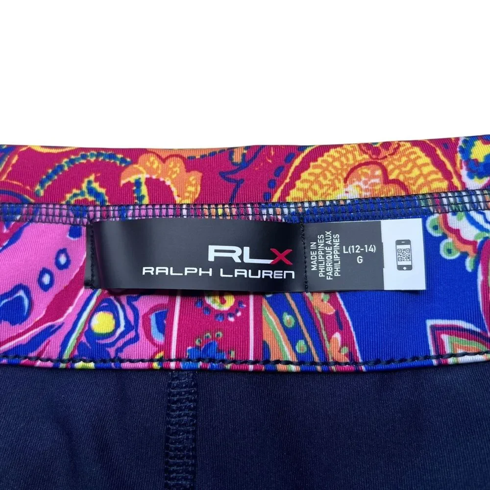 Ralph Lauren RLX Girls Performance Skort L 12 14 Tennis Golf Colorful Floral New